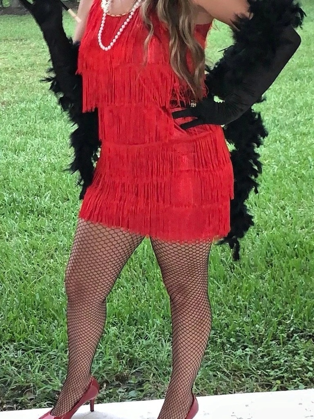 Forum Novelties Flapper Costume Red & Black Mini Dress XS/S